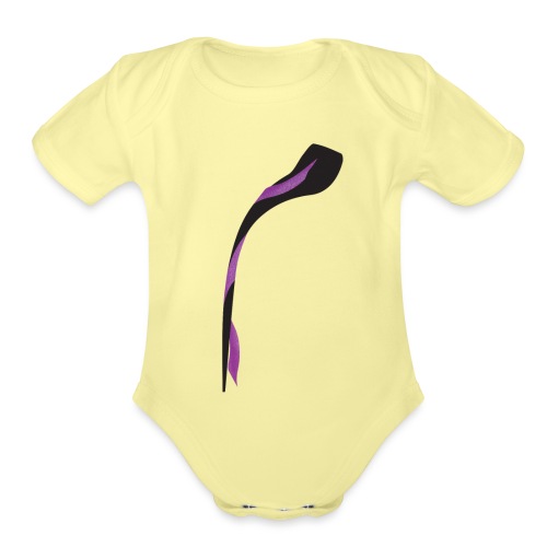 T-shirt_Letter_M - Organic Short Sleeve Baby Bodysuit