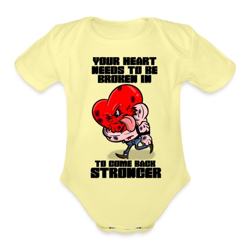 Fighting Heart - Organic Short Sleeve Baby Bodysuit