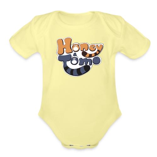 Honey and Tomo Logo - Organic Short Sleeve Baby Bodysuit