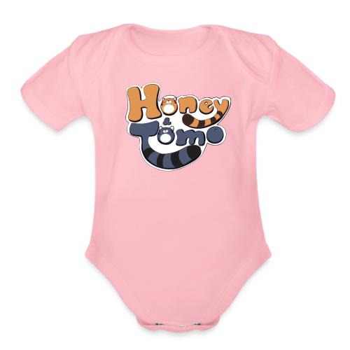 Honey and Tomo Logo - Organic Short Sleeve Baby Bodysuit
