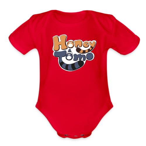 Honey and Tomo Logo - Organic Short Sleeve Baby Bodysuit