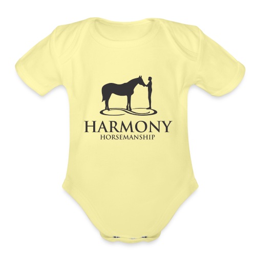 Harmony Horsemanship Blac - Organic Short Sleeve Baby Bodysuit