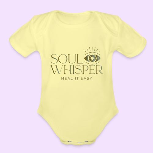 Soul Whisper - Metallic Design - Organic Short Sleeve Baby Bodysuit