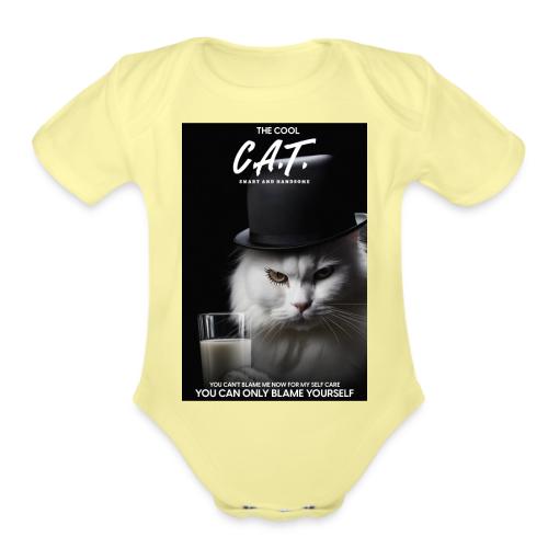 The Cool Cat - Organic Short Sleeve Baby Bodysuit
