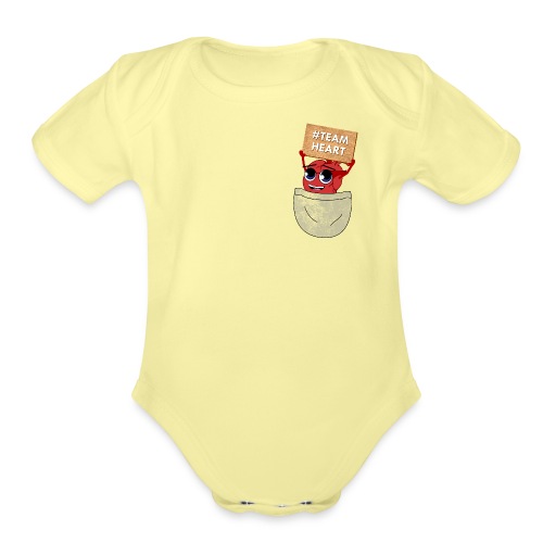 #TeamHeart - Organic Short Sleeve Baby Bodysuit