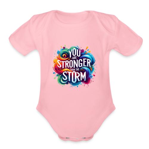 Wellness Collection - Stronger Than the Storm - Organic Short Sleeve Baby Bodysuit