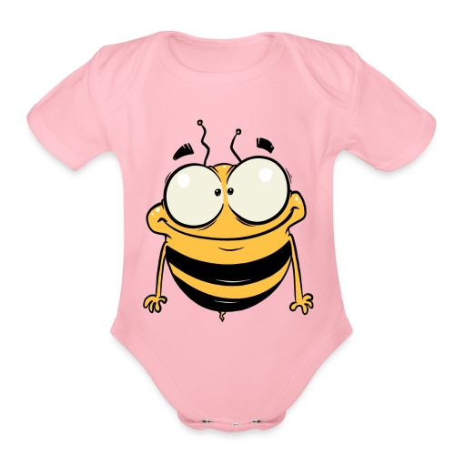 Happy bee - Organic Short Sleeve Baby Bodysuit