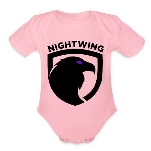 Nightwing Black Crest - Organic Short Sleeve Baby Bodysuit