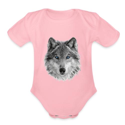 Frost-Eyed Alpha - Organic Short Sleeve Baby Bodysuit