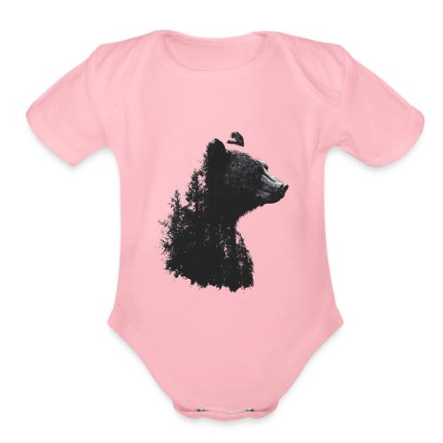 Forest Within the Bear - Organic Short Sleeve Baby Bodysuit