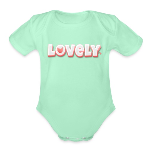 Lovely Naughty Devil Heart Cute - Organic Short Sleeve Baby Bodysuit