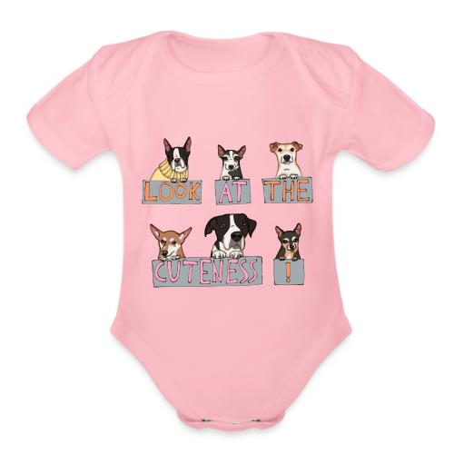 Muttville Look at the Cuteness - Organic Short Sleeve Baby Bodysuit