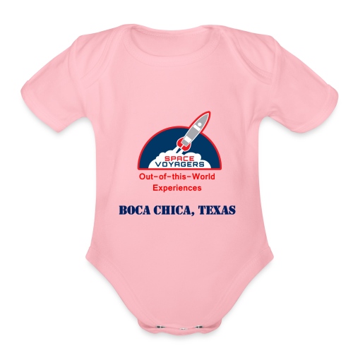 Space Voyagers - Boca Chica, Texas - Organic Short Sleeve Baby Bodysuit