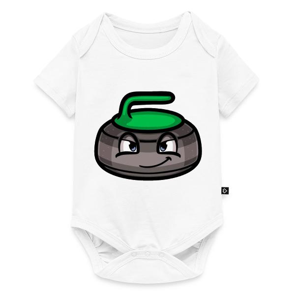 Curling stone mascot - green Baby Premium short-sleeve bodysuit