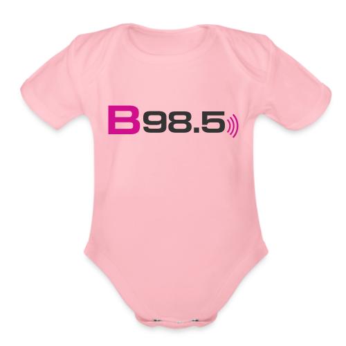 B985 Logo - Organic Short Sleeve Baby Bodysuit