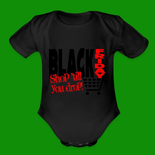 Black Friday Shopping Cart - Organic Short Sleeve Baby Bodysuit