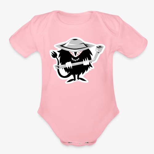 SAM the Hubcap Flipper - Organic Short Sleeve Baby Bodysuit