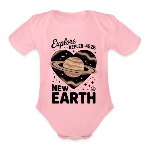 Explore Kepler-452b – New Earth Adventure - Organic Short Sleeve Baby Bodysuit