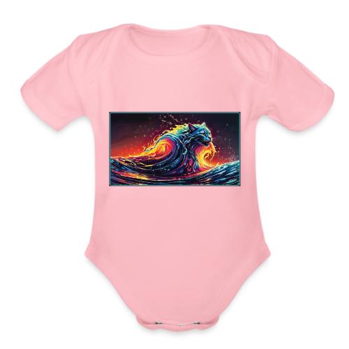 Wavecat Firelight - Organic Short Sleeve Baby Bodysuit