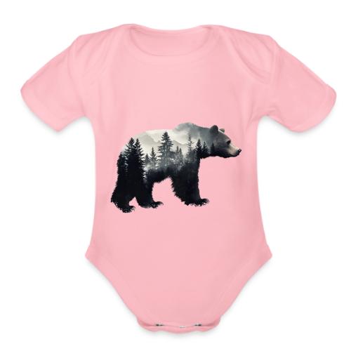 Forest Within the Bear - Organic Short Sleeve Baby Bodysuit