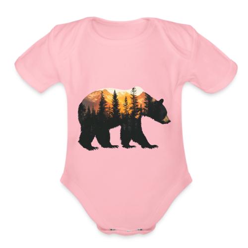 Bear: Sunset Guardian - Organic Short Sleeve Baby Bodysuit