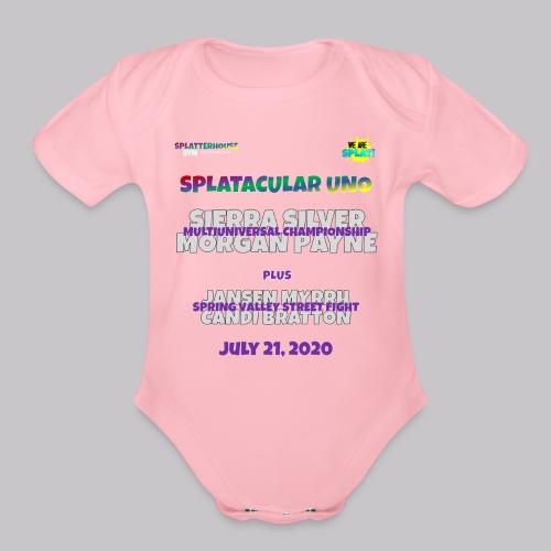 Splatacular Uno Silver/Payne - Organic Short Sleeve Baby Bodysuit