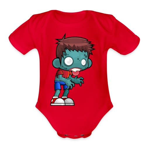 male zombie - Organic Short Sleeve Baby Bodysuit