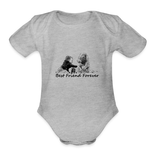 Best Friend Forever (boy) - Organic Short Sleeve Baby Bodysuit
