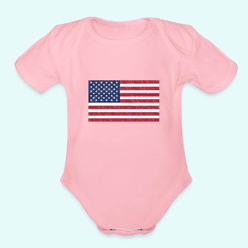 Stars and Stripes - Organic Short Sleeve Baby Bodysuit
