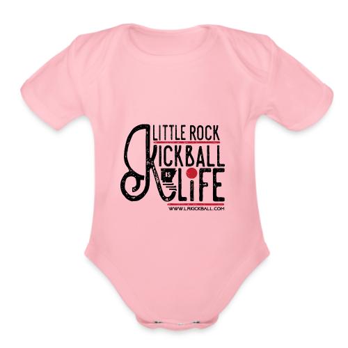 LR KICKBALL IS LIFE - Organic Short Sleeve Baby Bodysuit