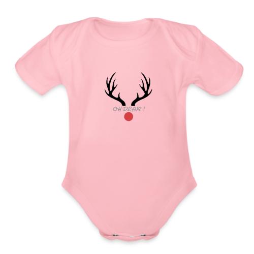 Oh Dear! - Organic Short Sleeve Baby Bodysuit