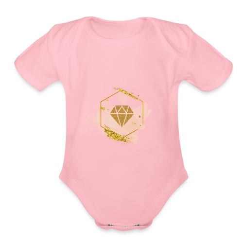 Diamond Catcher - Organic Short Sleeve Baby Bodysuit