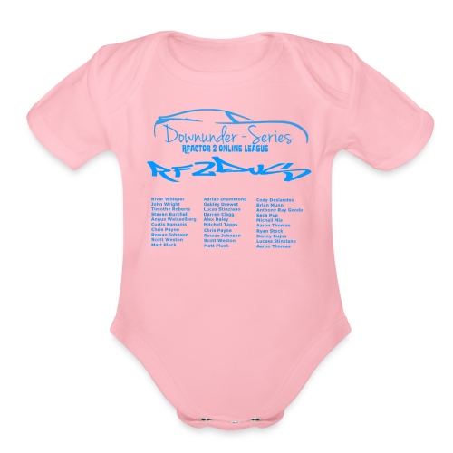 rf2dus with name - Organic Short Sleeve Baby Bodysuit