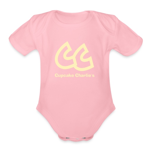 CC Cupcake Charlie's (One Line) - Organic Short Sleeve Baby Bodysuit