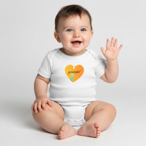 GRATEFUL - Organic Short Sleeve Baby Bodysuit