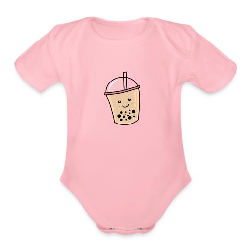 Kawaii Bubble Tea - Organic Short Sleeve Baby Bodysuit