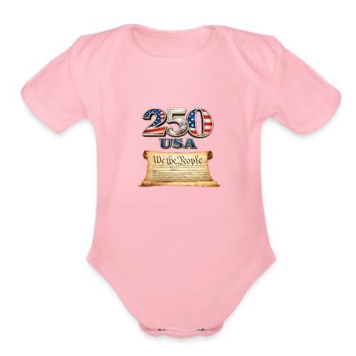 250th anniversary celebration of America - Organic Short Sleeve Baby Bodysuit