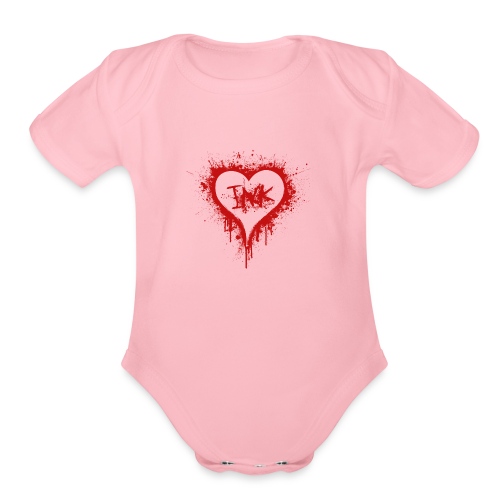 I Love Ink_red - Organic Short Sleeve Baby Bodysuit