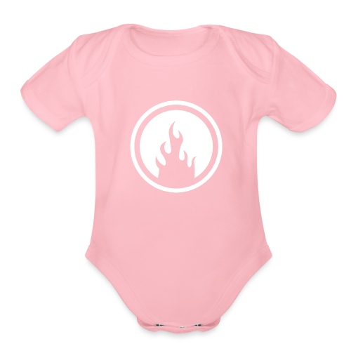 RC flame white - Organic Short Sleeve Baby Bodysuit