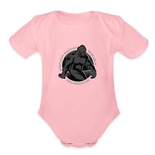 Kentucky Bigfoot Research Organization Logo - Grey - Organic Short Sleeve Baby Bodysuit
