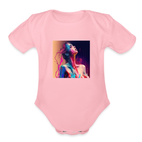 Taking in a Moment - Emotionally Fluid Collection - Organic Short Sleeve Baby Bodysuit