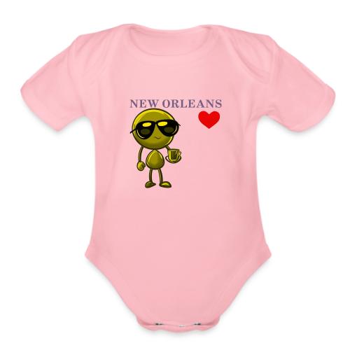Smoon City_New Orleans - Organic Short Sleeve Baby Bodysuit