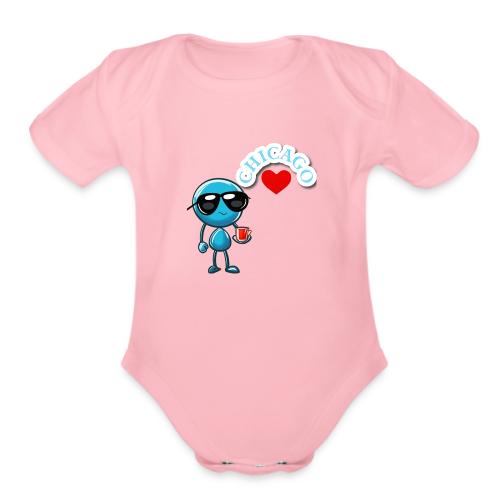 Smoon City_Chicago - Organic Short Sleeve Baby Bodysuit