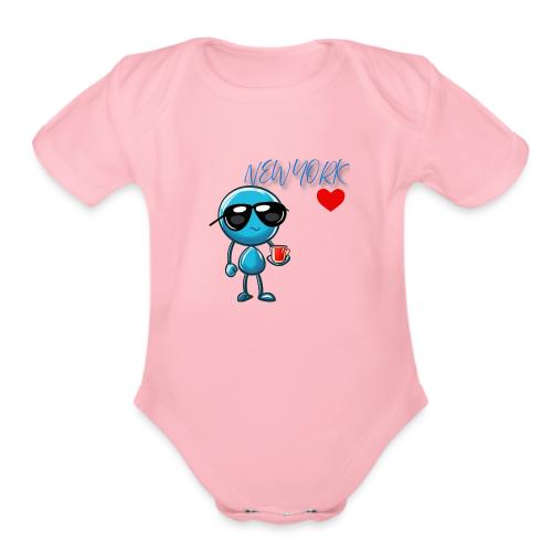 Smoon City_New York - Organic Short Sleeve Baby Bodysuit
