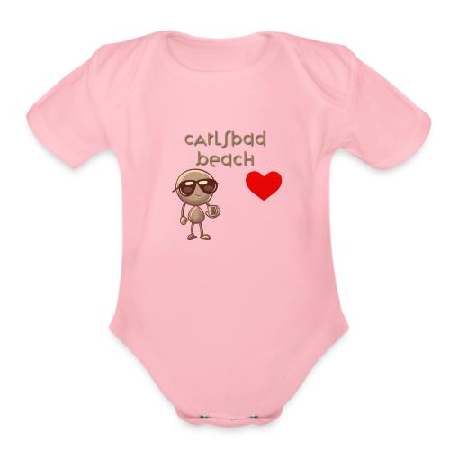 Smoon City_Carlsbad Beach - Organic Short Sleeve Baby Bodysuit