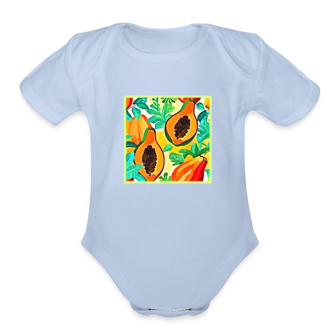 Tropical Papaya Pop Art