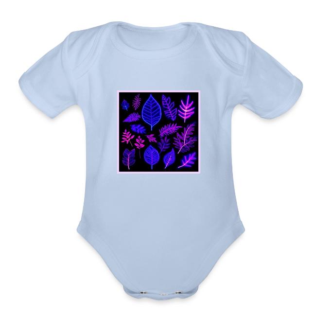 Neon Leaves in Pink and Purple Hues