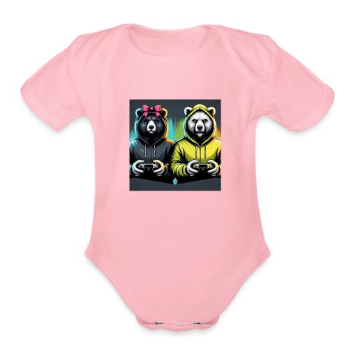 Gamer Bears - Organic Short Sleeve Baby Bodysuit