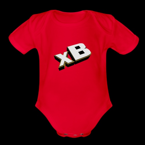 xB Logo (Gold) - Organic Short Sleeve Baby Bodysuit