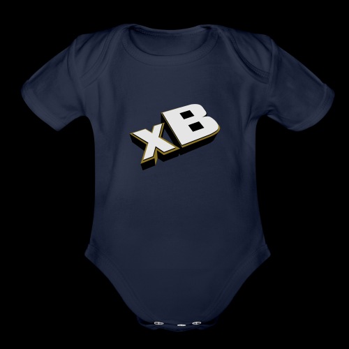 xB Logo (Gold) - Organic Short Sleeve Baby Bodysuit